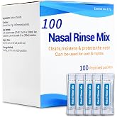 DINGCAIDC Neti Pot Salt Packets 100 Count (2.7g Each) | Individually Wrapped Saline for Nasal Rinse &amp; Sinus Care | Pure Sodium Chloride | Fits Neti Pots, Squeeze Bottles