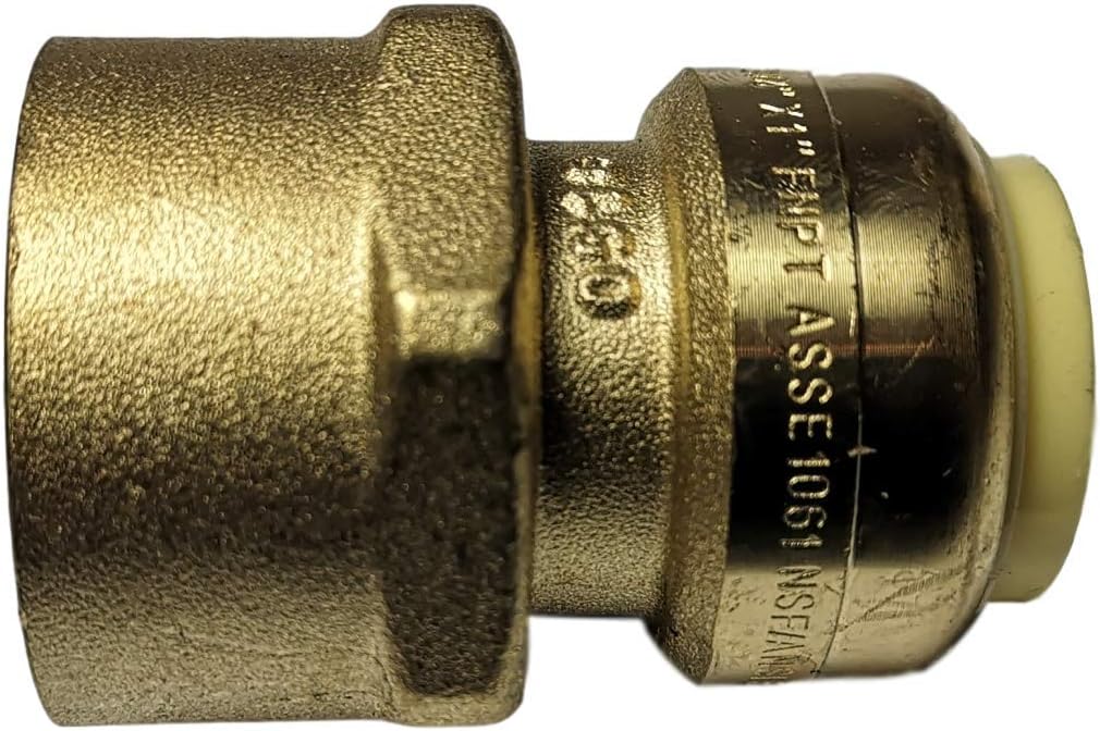 5 PIECES XFITTING 3/4" PUSH FIT X 1" FEMALE NPT/FNPT ADAPTER, CERTIFIED