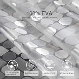 WELTRXE EVA Shower Curtain 183x183cm Mould Proof Magnet Hem Geometric view 2