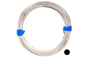 CRAFT WIRE 18 Gauge, 925 Sterling Silver Wire (Round) Half Hard Made in USA - 1FT