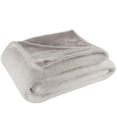 Buy Cosy House Collection King Cal King Size Fleece Blanket All Season Lightweight Plush Hypoallergenic Microfiber Blankets For Bed Couch Or Travel Silver Online In Turkey B07m95bp3g