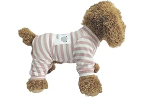 ARNUAETY Dogs PJS Clothes for Small Dogs Girl Puppy Pajamas Long Sleeved Onsie Warm Coats Jumpers Outfits