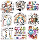 MAIANEY (3x3 in) Occupational Therapy Stickers Pack of 10 – Cute OT Waterproof Vinyl Decals for Laptop Water Bottle Notebook – Motivational Therapy Sticker Gift for OT Students and Professionals
