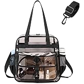 MOONBABY Clear Bag for Stadium Events, Clear Transparent Tote Bag with Detachable Strap for Sports, Concert, Work,Travel