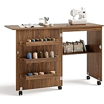 文机 折りたたみ 三段 収納 裁縫机 Amazon.com: Giantex Folding Sewing Craft Table, Sewing