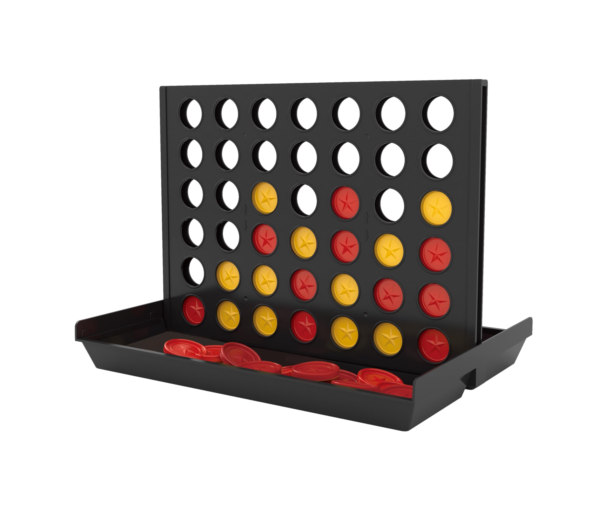 noris Spieleklassiker 4-er Reihe – Strategiespiel für unterwegs, beliebter Klassiker im Reiseformat, vertikales Steckspiel für Zwei Spieler, Denkspiel für Kinder, Logikspiel, ab 4 Jahren 2