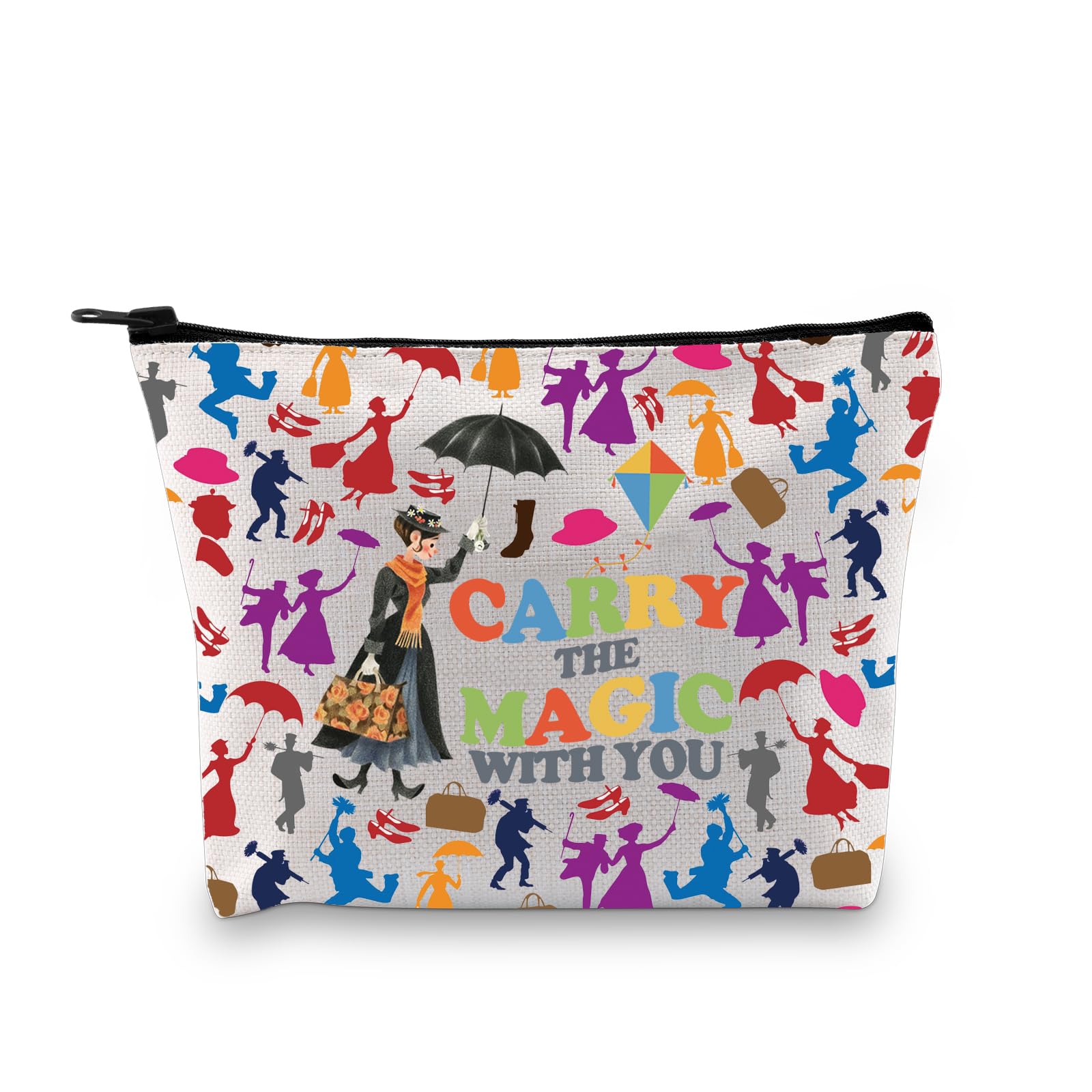 PLITI Mary Movie Inspired Gift Poppins Musical Lover Gift Carry The Magic with You Mary Umbrella Makeup Bag (Carry Magic bagU)