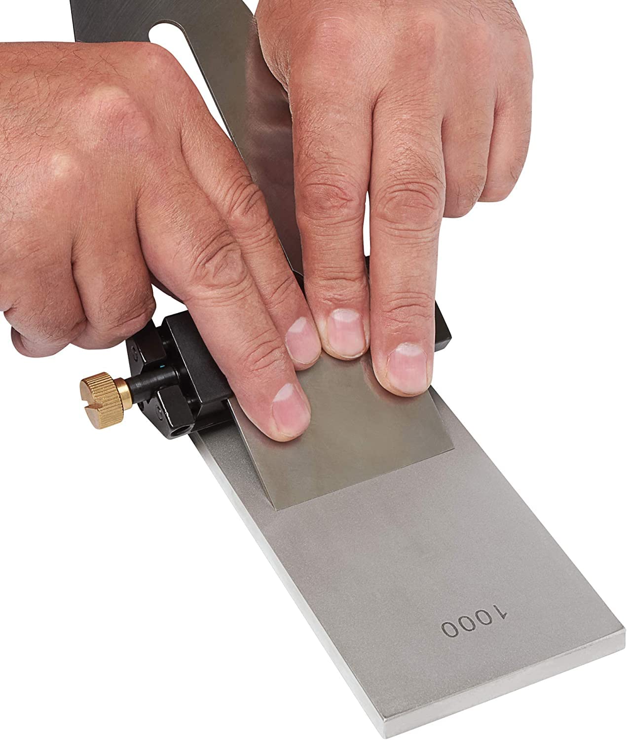 Trend Essential Diamond Sharpening Kit with 300/1000 Grit Bench Stone, Lapping Fluid, Leather Strop, Honing Paste, Cleaning Block & Sharpening Solutions Guide, DWS/KIT/H