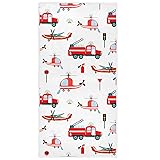 Pfrewn Fire Trucks Helicopter Airplane Hand Towels