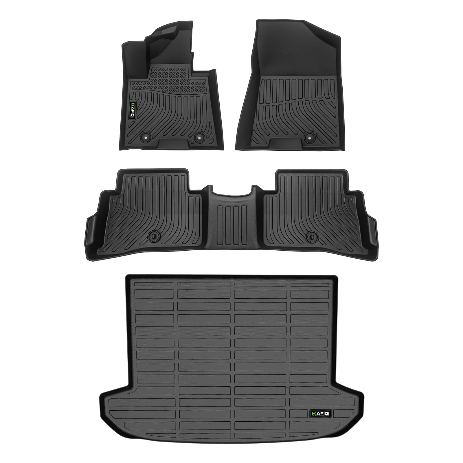 Photo 1 of HAFIDI All Weather Floor Mats & Cargo Liner Set for 2017-2022 Kia Sportage (Gas ONLY) Full Set Accessories (Cargo Tray in Upper Deck Position)