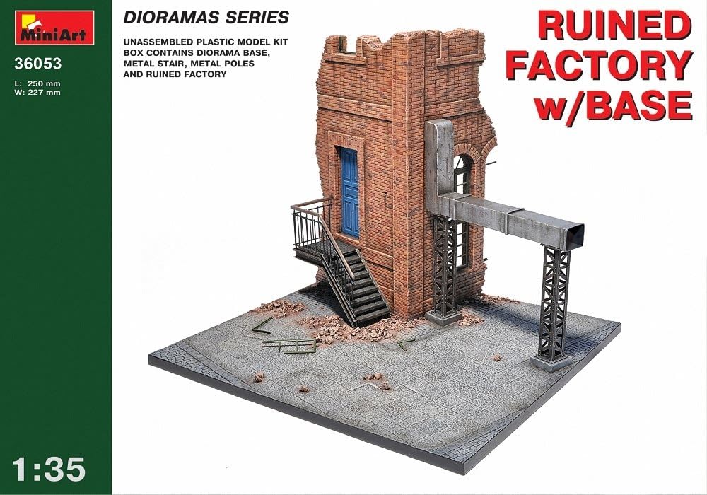 Amazon ミニアート 1 35 ジオラマベース53 廃墟の工場 プラモデル プラモデル 通販
