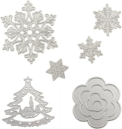 Stencil Stella Di Natale.Tomkity 6 Pezzi Stencil Con Motivo A Renna Di Natale Per Creare Albi Di Ritagli Cartoncini Sagomati Christmas Snowflake Amazon It Casa E Cucina