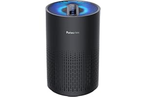 Purivortex Air Purifiers for Bedroom, Quiet Air Purifier with HEPA Filter for Pollen, Smoke, Dust, Pet Dander, Odor, Hair, Ozone Free, Covers Up to 880 Sq Ft, AC400 Black