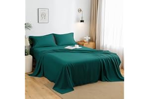 Cal King Sheet Set, 4 Piece Bed Sheets for Cal King Size Bed Set, 17 Inch Cal King Sheets Deep Pocket, Hotel Luxury Soft and 