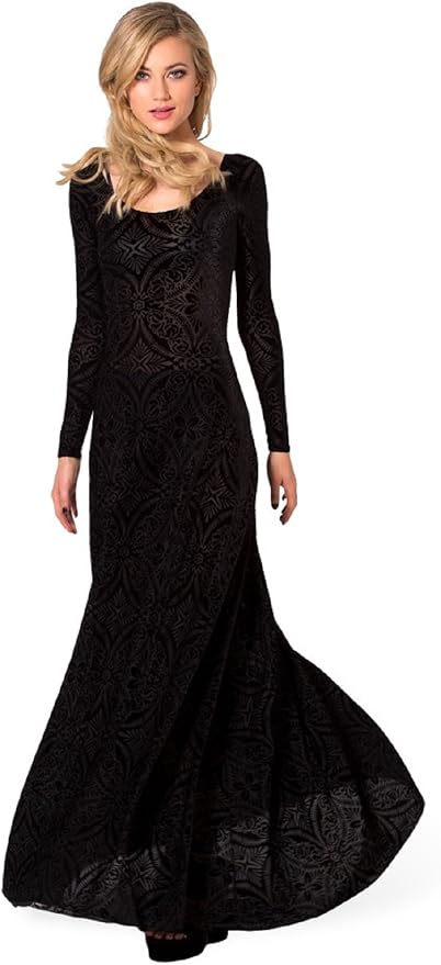 amazon black velvet dress
