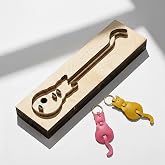 Clicker Dies Cut Shape for Leather &ndash; Creative Wooden Punching Die Cut Cat Mold, Handcraft Template DIY Tool Cutter, Cutting Strap Leathercraft Stencil Craft Tools Knife Mould for Keychain Bracelet