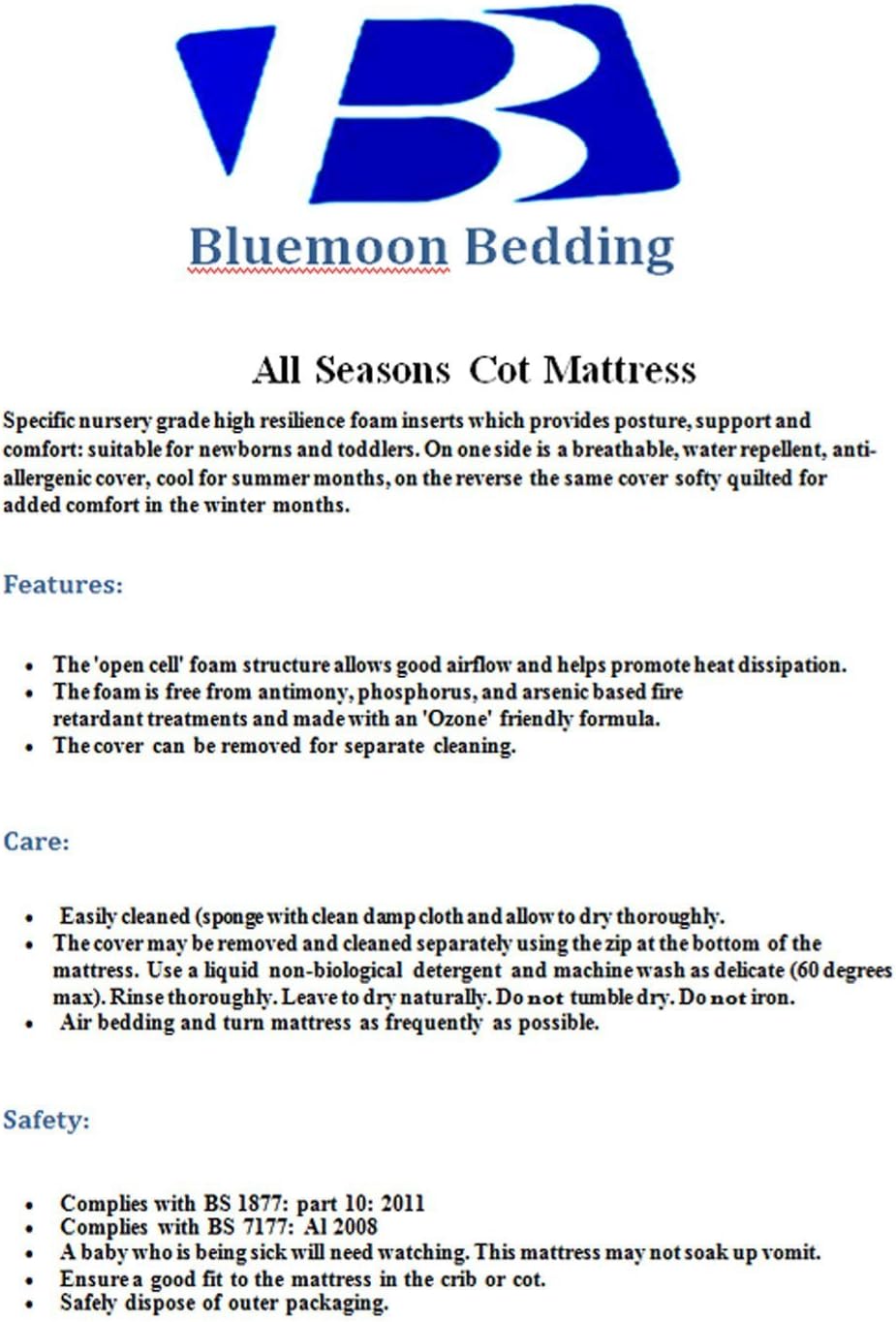 cot mattress 90 x 52