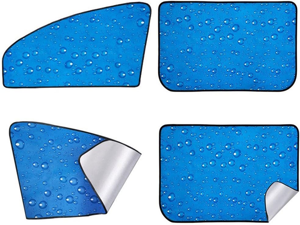 4pcs Car Sun Shade Magnet Adsorption Magnetic Car Curtains Side Visor Summer Window for Children Adult Toddlers Universal for Car Van Suv,Blue