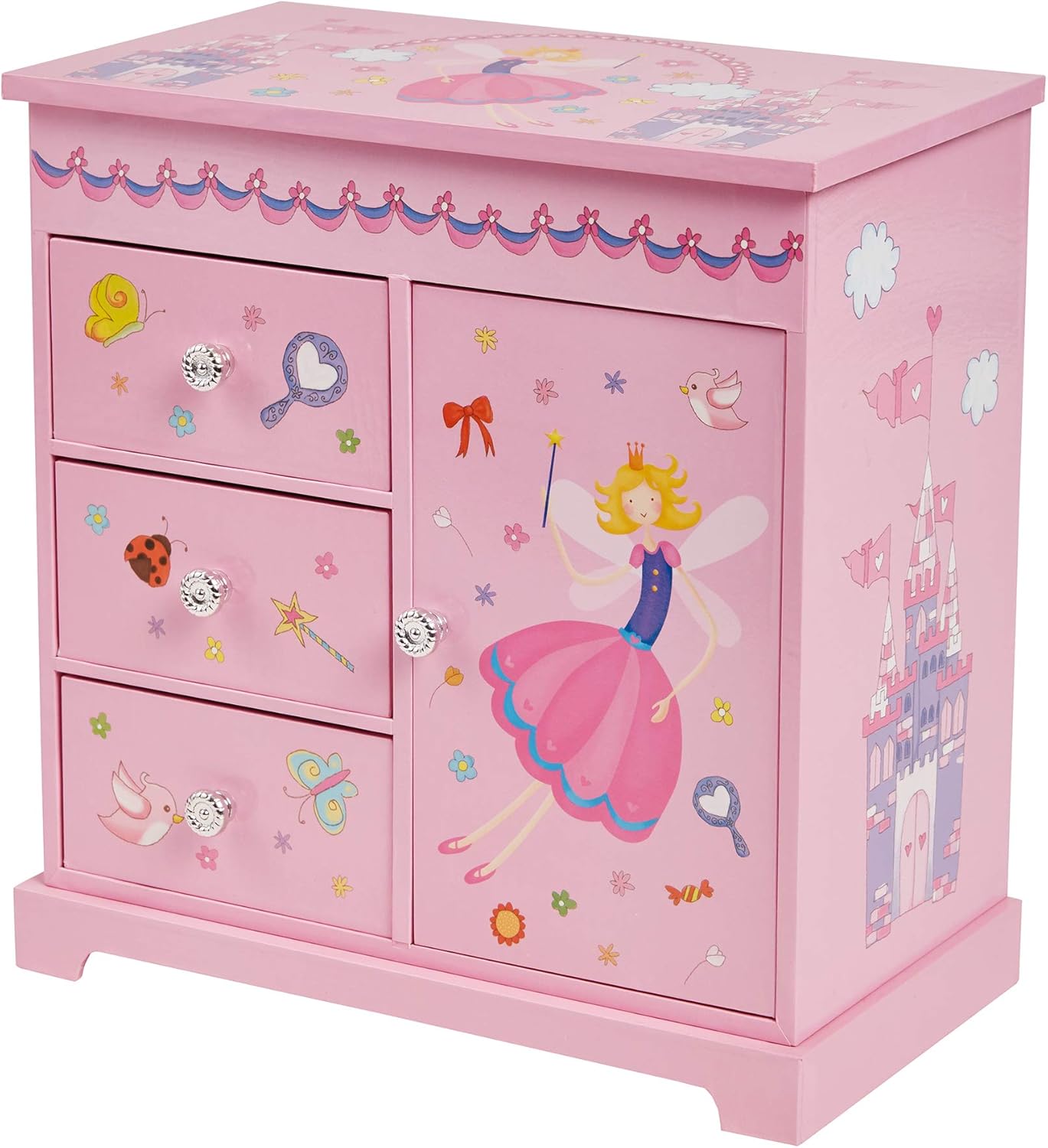 Mele & Co. Krista Ballerina Music Jewelry Box for Girls, Necklace and Earring Organizer