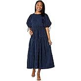 Moon River Womens Tiered Backless Midi DressDress