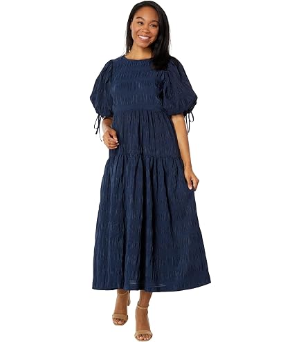 moon river denim dress Women's Floral Print ONE Shoulder Tiered MIDI Dress, Black Multi, XS at Amazon Women's Clothing store Miusol Women's V-Neck Elegant Casual dresses Make dress style_cocktail Size:17.5