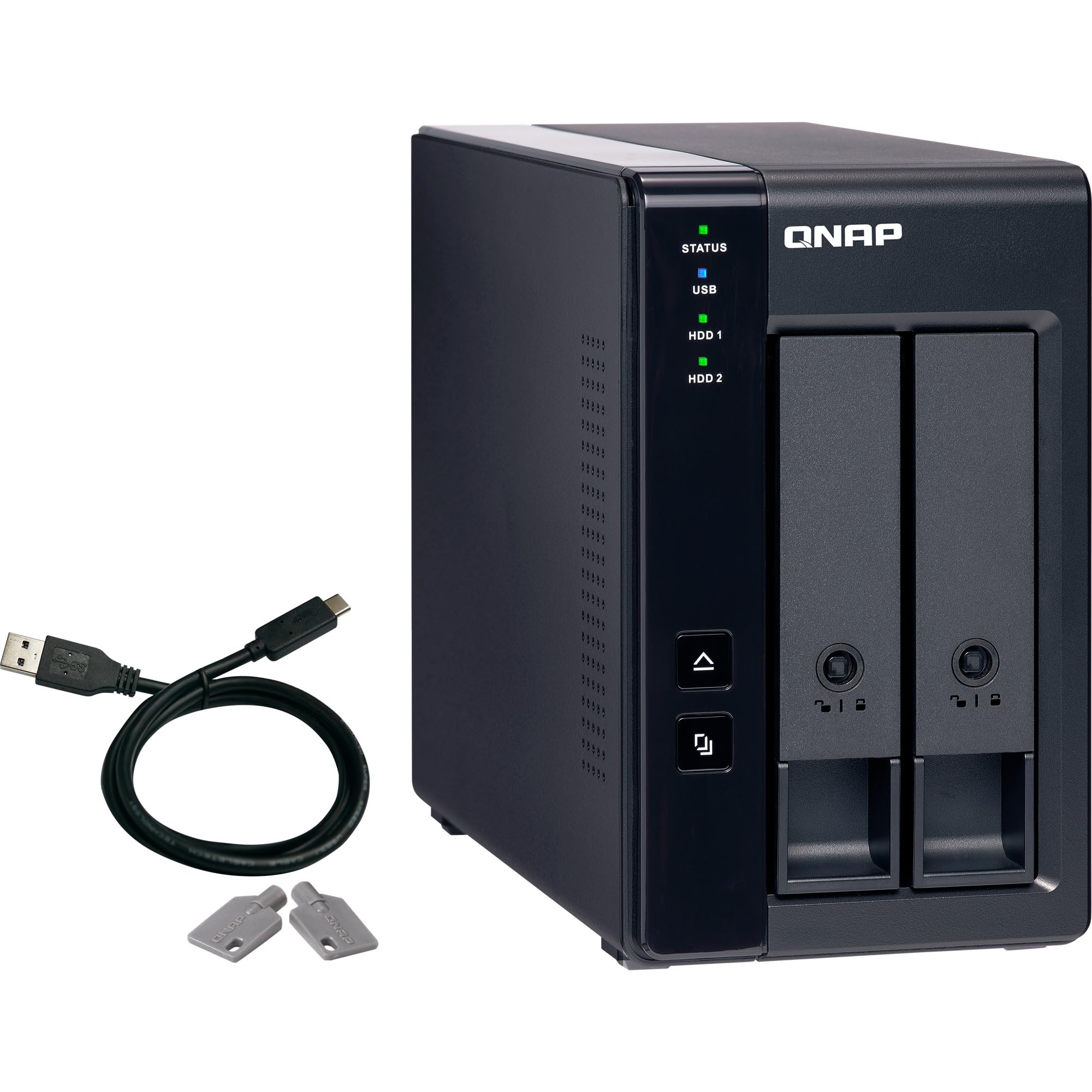 QNAP TR-002 2 Bay Desktop NAS Expansion - Optional Use as a Direct-Attached Storage Device