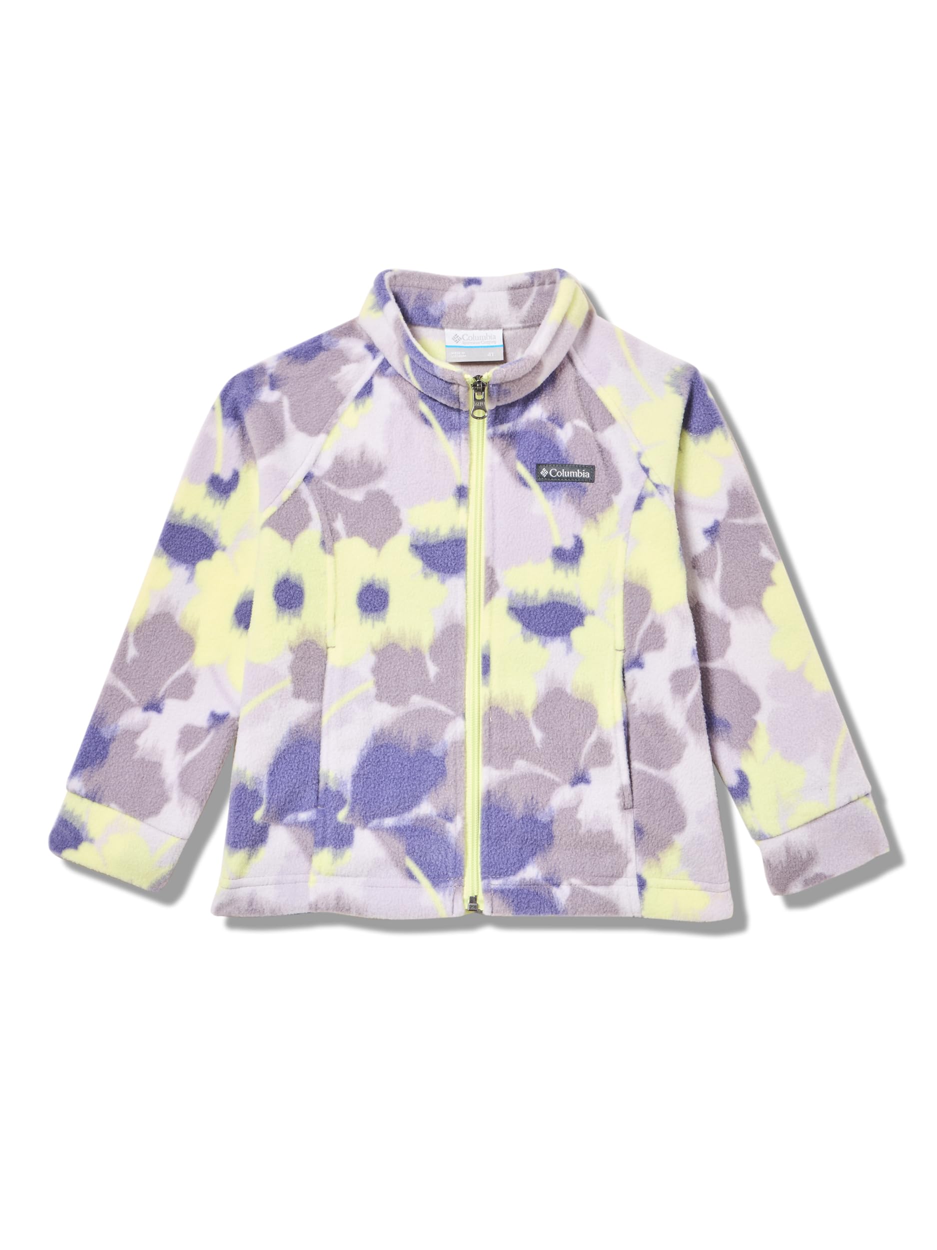 Columbia Youth Girls Toddler Benton Springs II Printed Fleece Jacket, Shale Purple Ikatbloom, 3T Image