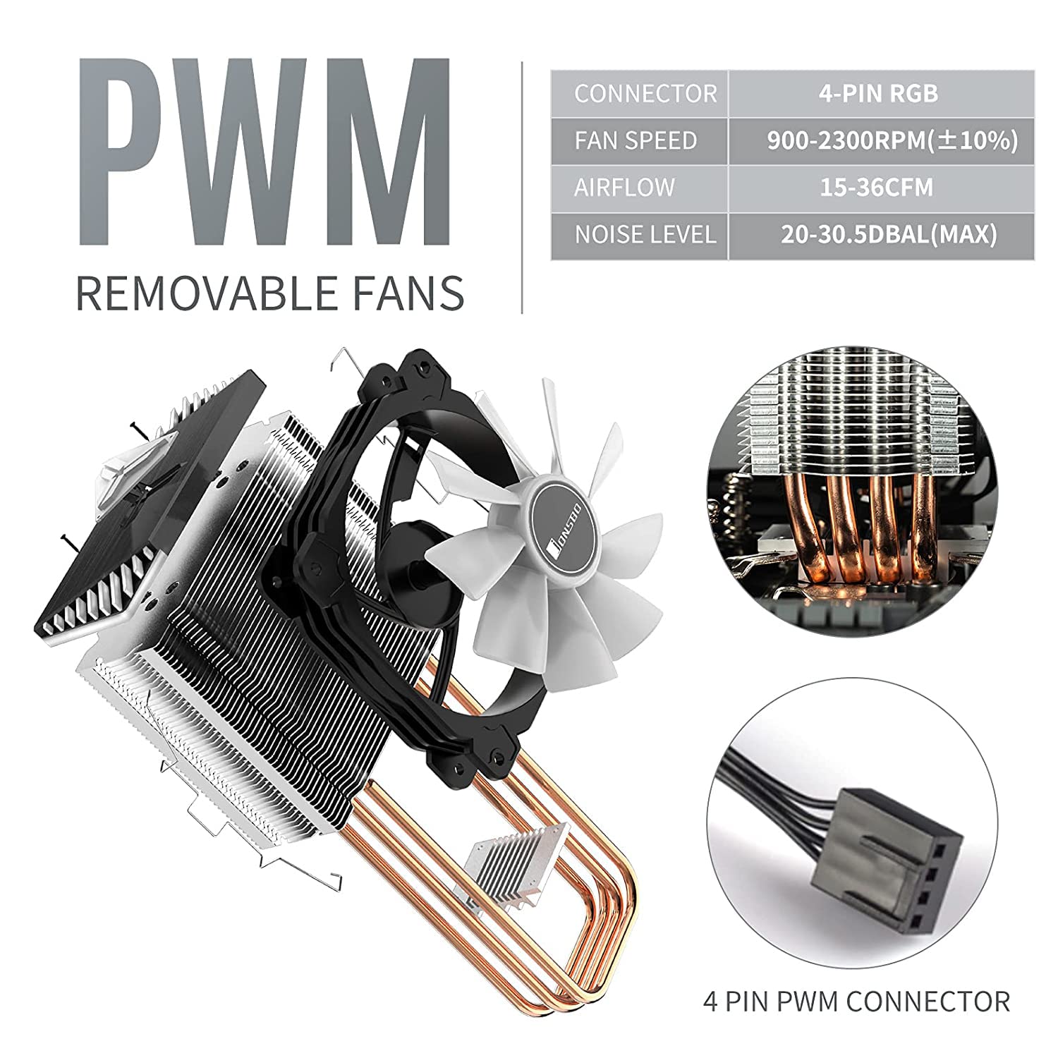 Mua JONSBO CR1400 RGB CPU Air Cooler, 92mm PWM CPU Cooler with 4 Heat ...