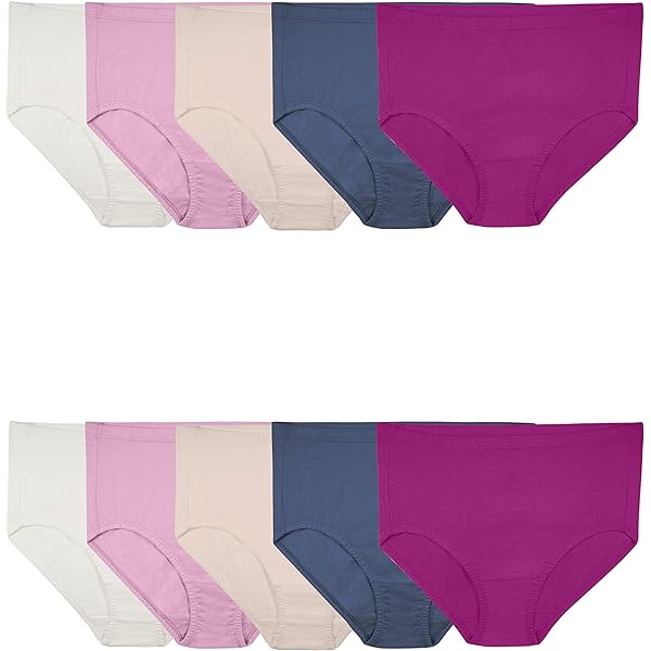 Fruit Of The Loom Fit For Me - Confezione 6 Slip In Microfibra Per Donna, Taglie Forti, Senza Etichette, 92% Poliestere 8% Elastan - 3