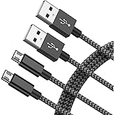 PS4 Controller Charging Cable, [2Pack 10FT] Micro USB 2.0 Nylon Braided High Speed Data Sync Cord for PlayStation 4, PS4 Pro/