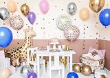 PartyDeco Floral Foil Balloon Happy Birthday 35cm Pink Multi-Color view 2