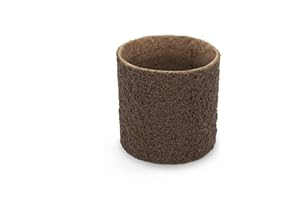 CS Unitec | PTX Coarse Fleece Nonwoven Sleeve | Abrasive Grit Torque Grinder Tool Attachment for Scratch Removal|3-1/2" Diameter x 4" Wide, Brown, (Pack of 4