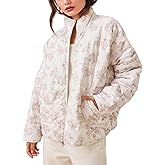 ZIZERY Womens Quilted Jackets Corduroy Lightweight Coat Full-Zip Padded Fall Casual Outerwear with Pockets