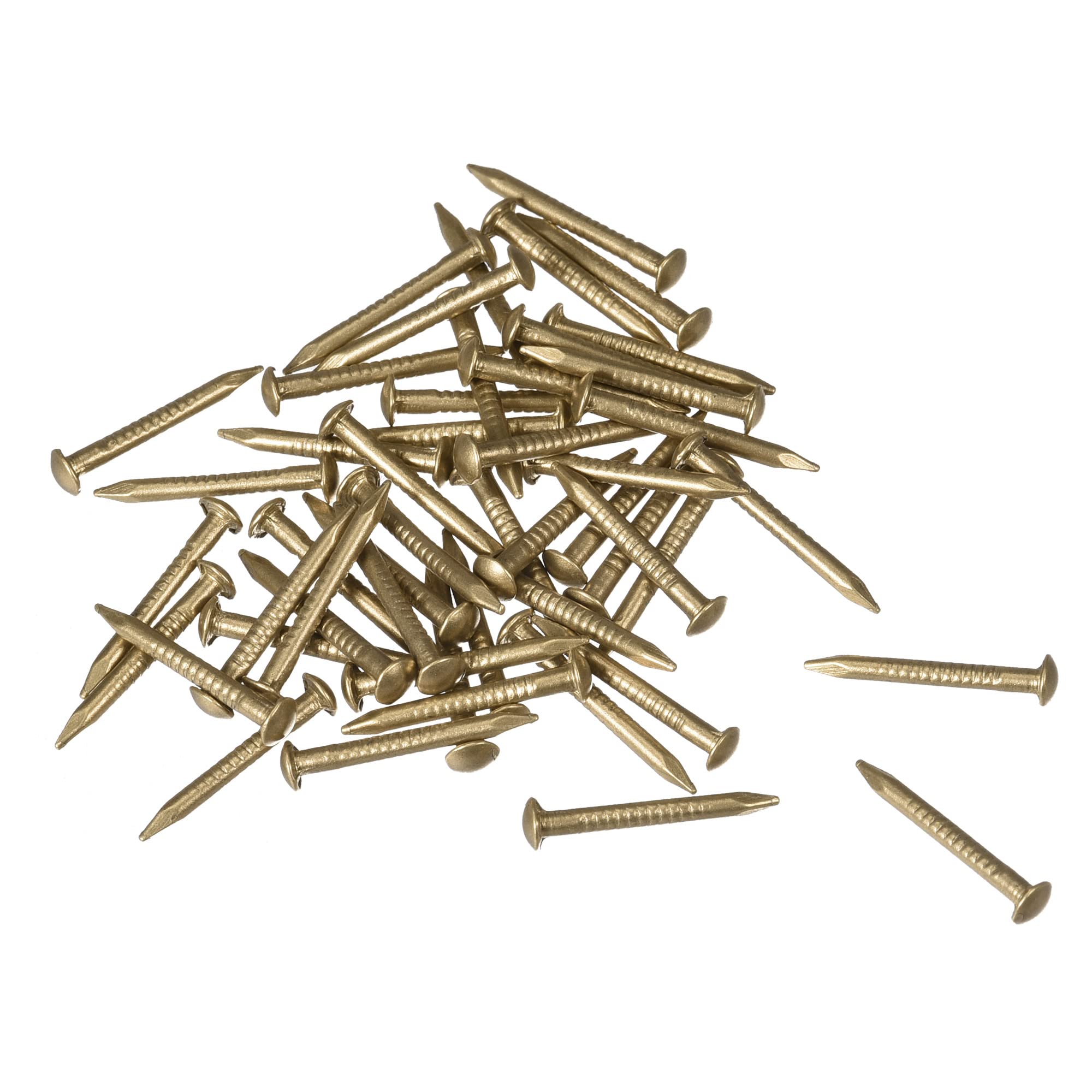 sourcing map Small Tiny Brass Nails 1.2x12mm for DIY Decorative Pictures Wooden Boxes Household Accessories 50pcs