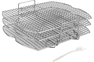 Geesta Dehydrator Rack Stainless Steel Stand Compatible with Ninja Foodi AG300, AG300C, AG301, AG301C, AG302, AG400, IG301A Ninja Foodi Grill Accessories
