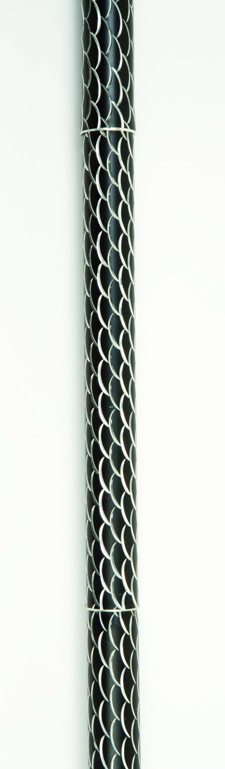 Drive Devilbiss Black Wave Pattened Height Adjustable Folding Walking Stick with Wooden Handle