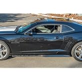 Replacement for 2010-2015 Chevrolet Camaro LT LS SS | ZL1 Style Side Skirts Rocker Panel Extension Pair (Carbon Fiber)