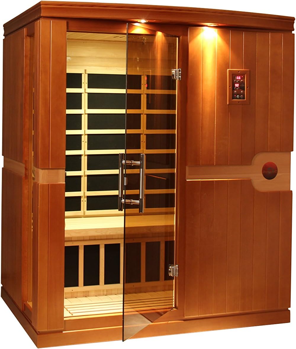 DYNAMIC SAUNAS AMZ-DYN-6310-01 Madrid 3-Person Far Infrared Sauna - Curbside Delivery