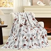 Cozy Bliss Gnome Coffee Throw Blanket - Warm MilkyPlushâ„¢ Throw Blankets,Ultra Soft Cozy Blankets for Couch,Sofa and Bed,Grey,50X60inches