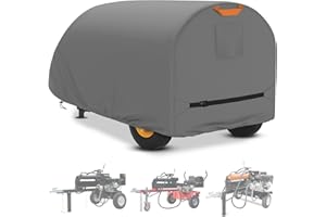 AKEfit Log Splitter Cover,Heavy Duty Waterproof Tear Resistance Wood Splitter Cover,for15-45 Ton Log Splitter Accessor(83''L x 45''W x 39''H)-Gray