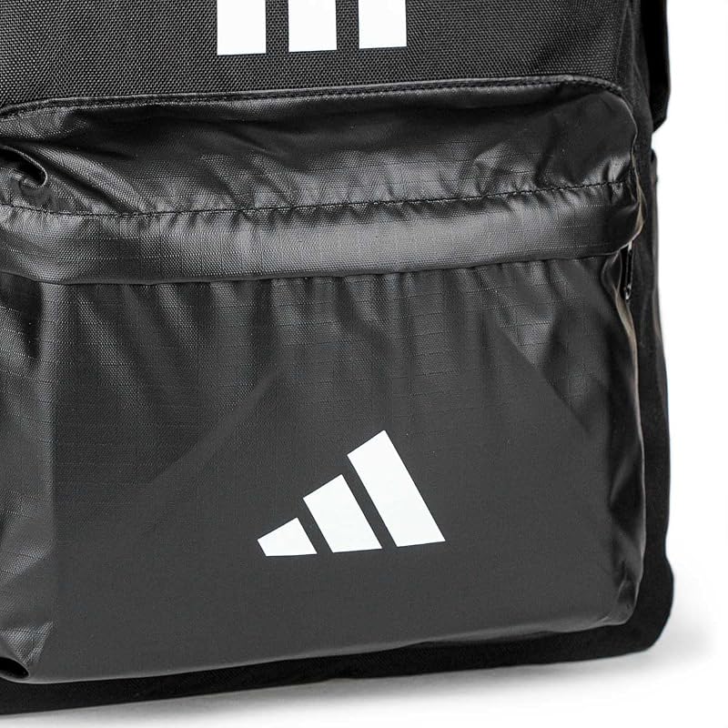 Mixte Classic Three Stripes Back To School Backpack, Black/White, One Size — photo 7 sur 8