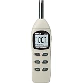 Extech 407730 Digital Sound Level Meter, 40 to 130dB, A/C Weighting | 0.1dB resolution, 2dB accuracy, analog bargraph, max/min, max hold, auto power off, windscreen