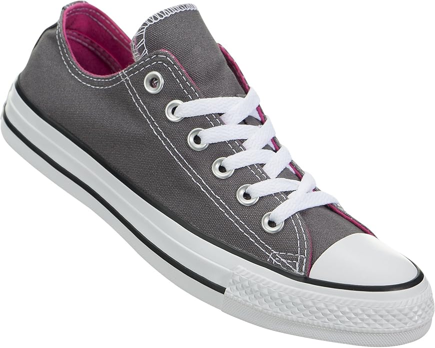 gray and pink converse