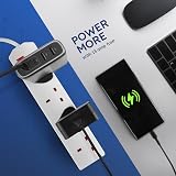Desiretech White 4 Gang Extension Lead 1m UK Plug Wall Mountable view 7