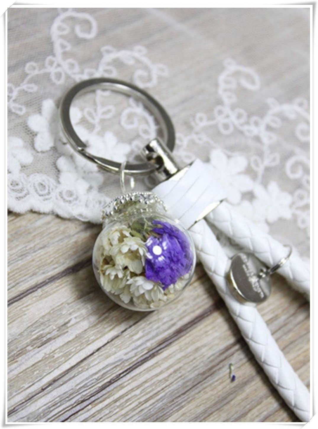 Luminous glass crystal ball gift ornaments, The living flowers, I forget, keychain, gift