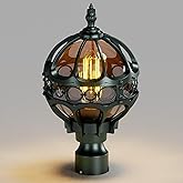 Zanritelit Outdoor Post Light Fixtures for Driveway Yard Patio Garden, Waterproof Exterior Pole Lamp, Outside Lawn Lighting, 