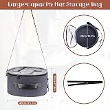 Ohiyoo Large Round Felt Hat Box Storage Foldable Hat Carrier for Hats Toys view 2