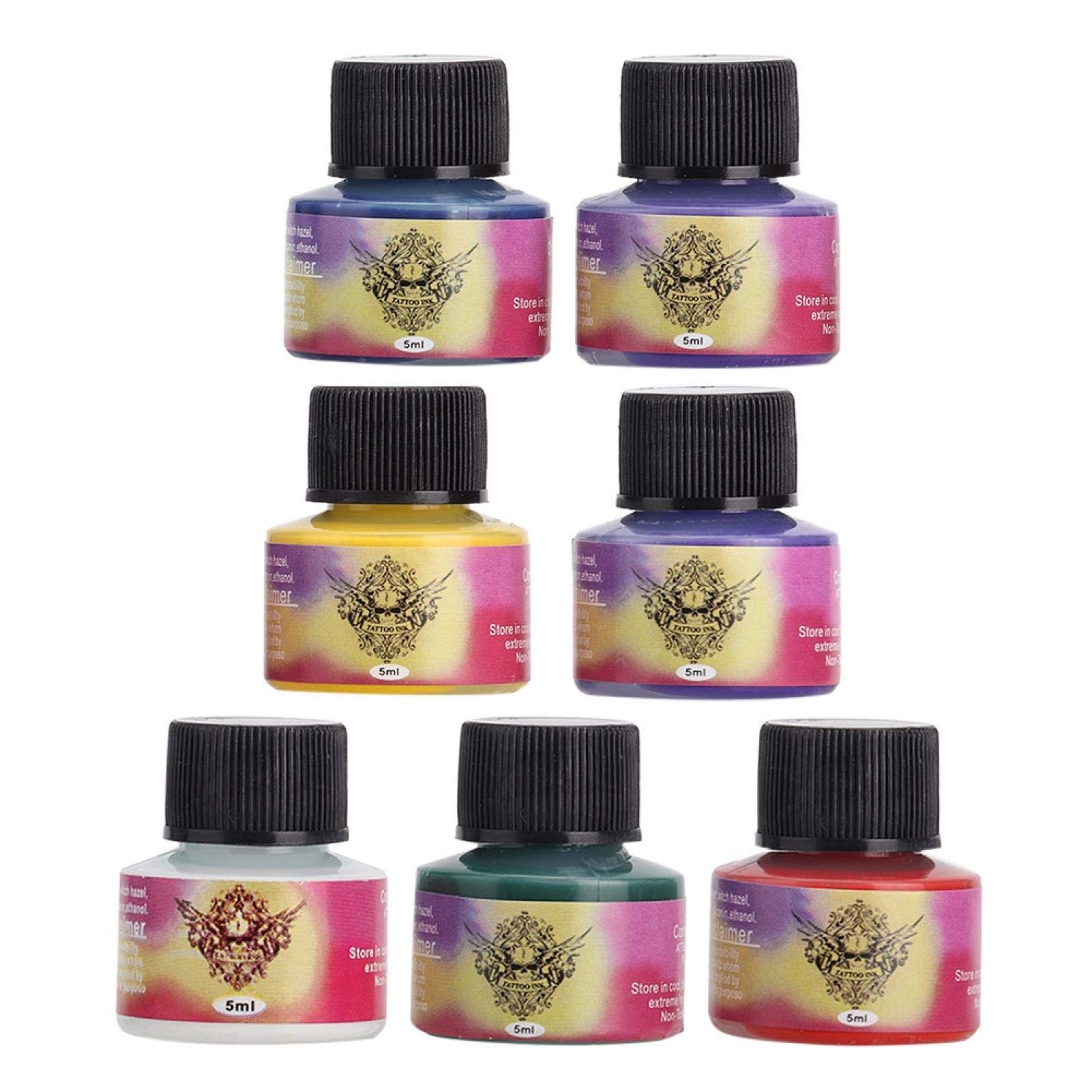 Tattoo Inks Set 7 Colors 5ml/bottle Immortal Inks Supplies