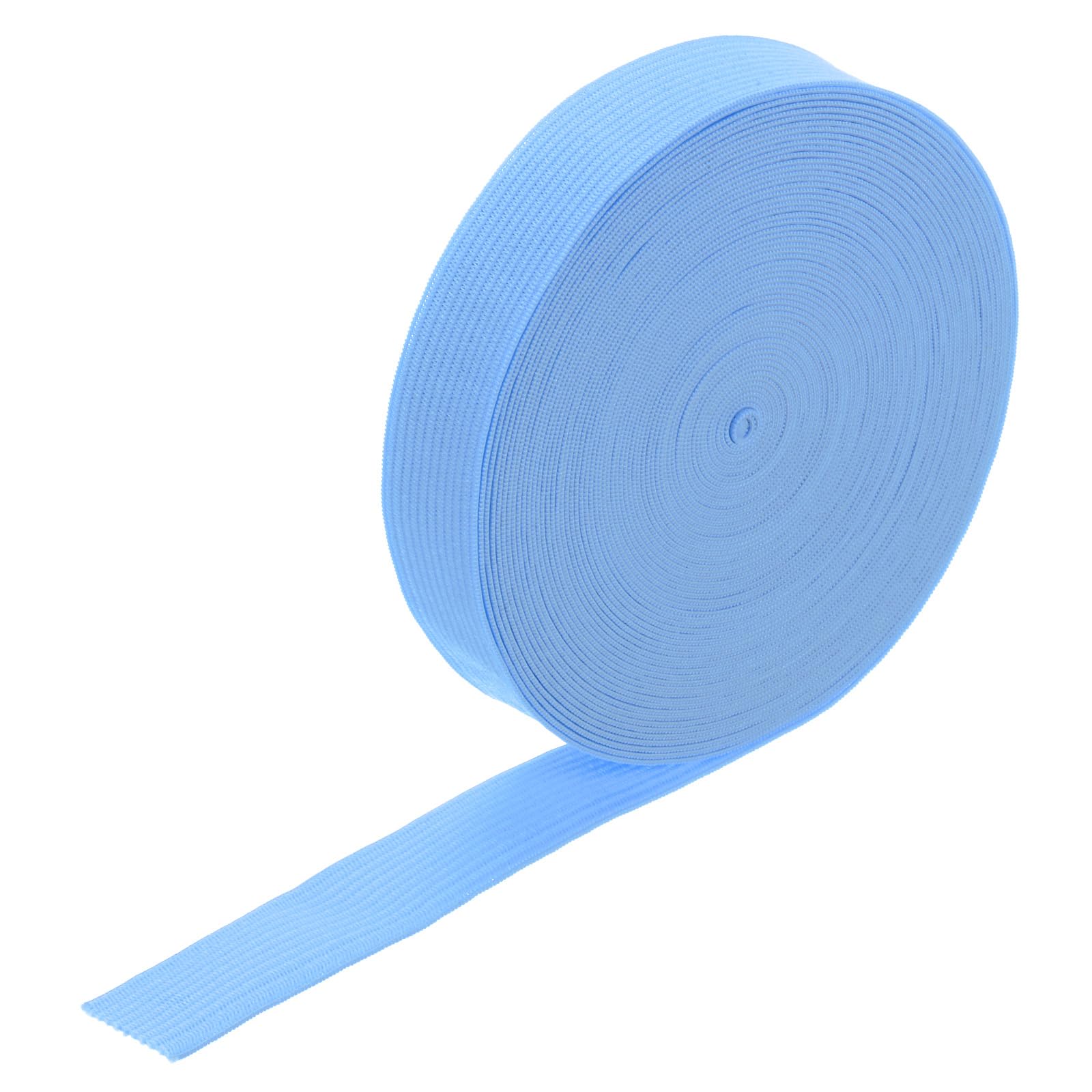 M METERXITY Elastic Bands for Sewing, 0.8 Inch 11 Yards Roll of High Elasticity Knit Elastic Spool, Elastic for Sewing Waistband/Wigs/Pants/Crafts DIY Stretchy Ribbon [Light Lake Blue]