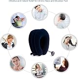 RUNZI Cervical Neck Traction Device Inflatable Neck Stretcher Blue view 5